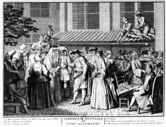 Hochzeitszeremonie deutscher Juden, 1725